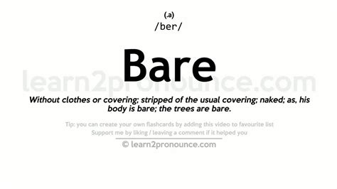 BARE Meaning in Tagalog .